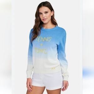 Wildfox Tennis & Tonic Preppy Coastal Sweater Size Large‎ NWT Tennis Preppy